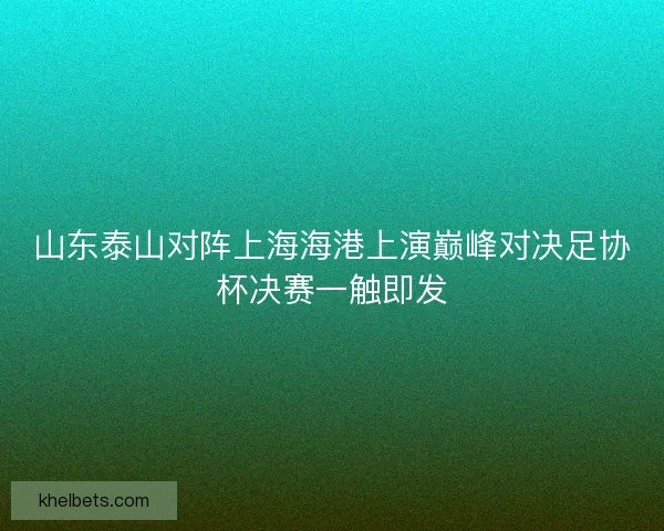 山东泰山对阵上海海港上演巅峰对决足协杯决赛一触即发 山东泰山对阵上海海港上演巅峰对决足协杯决赛一触即发